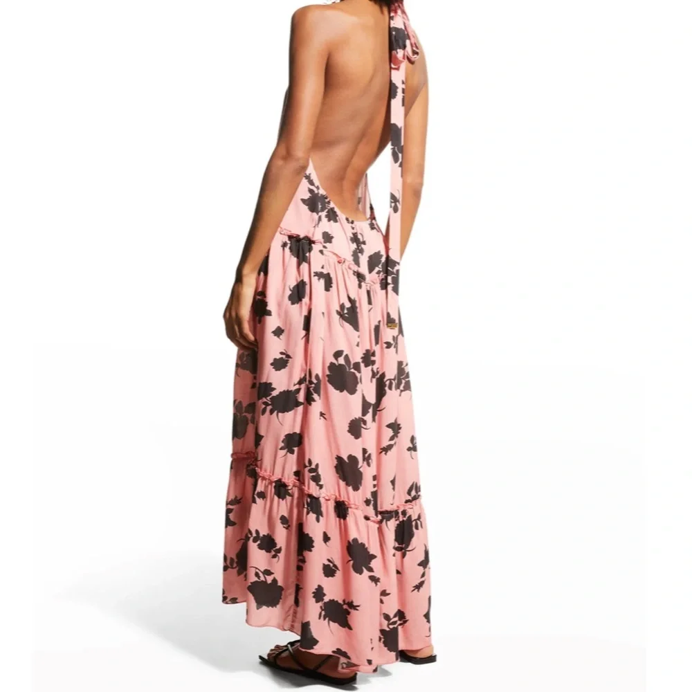 NWT Kate Spade pink maxi cover up dress